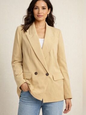 a new day Double-Breasted Blazer in Camel